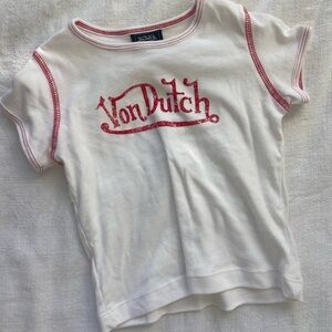 NWOT Von Dutch baby tee size 4 (xs)
